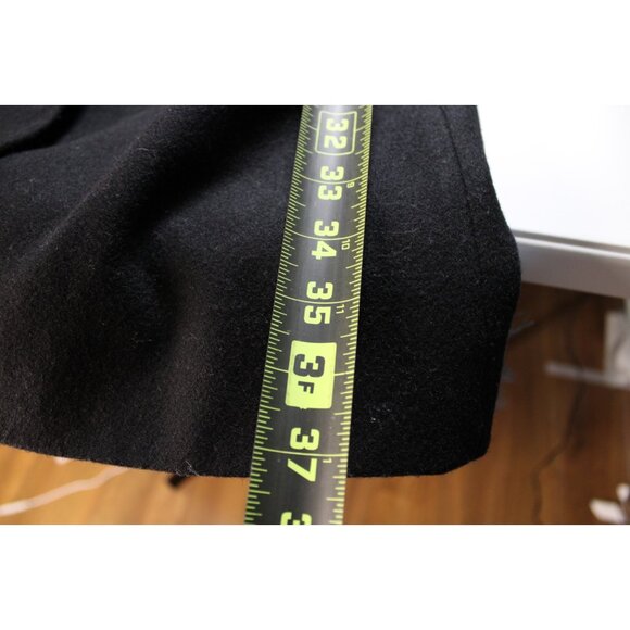 Nine West Womens Black Wool-Blend Long Sleeve Overcoat Size 10 🖤 Classic Button - Picture 5 of 12